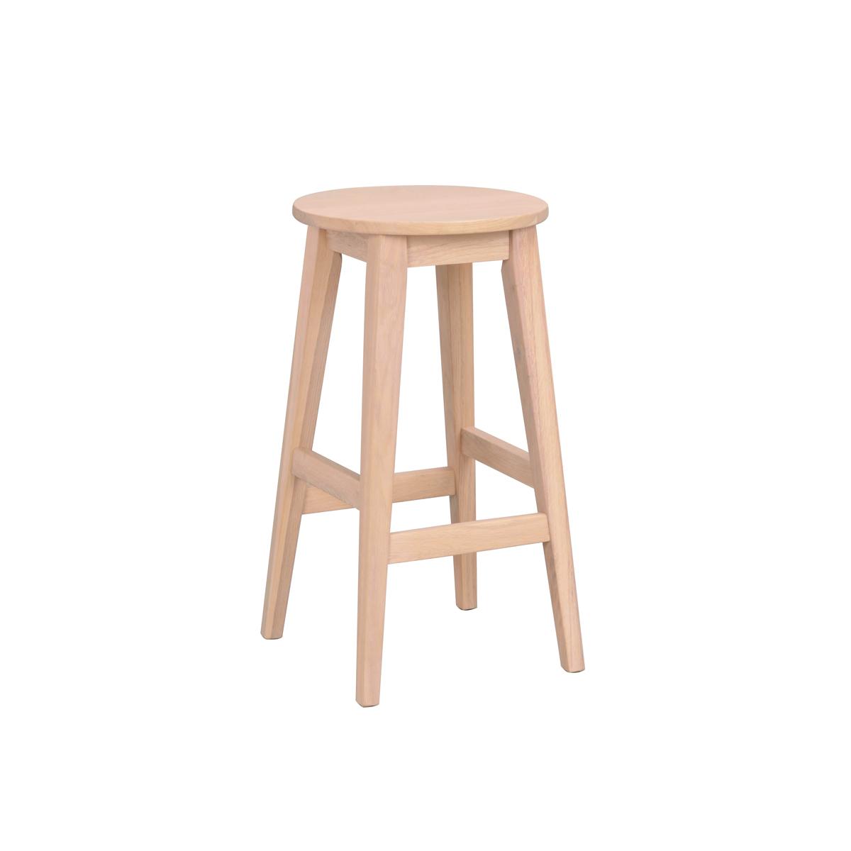 Barpall Austin, Massiv Vitlackad Ek, 2-pack